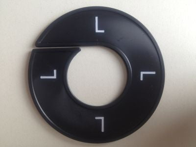 Klika - Größenring schwarz/weiß L