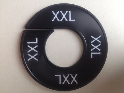 Klika -  Maatring 9cm zwart/wit XXL