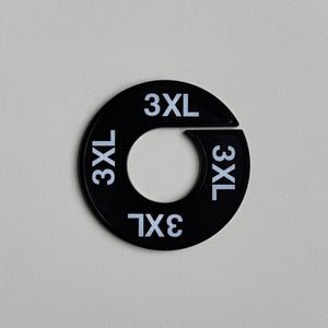 Klika -  Maatring 9cm zwart/wit 3XL