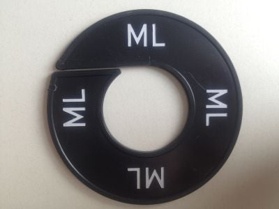 Klika -  Maatring 9cm zwart/wit ML