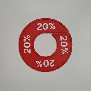 Klika - Size ring red/white 20%