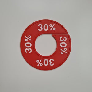 Klika - Größenring rot/weiß 30%