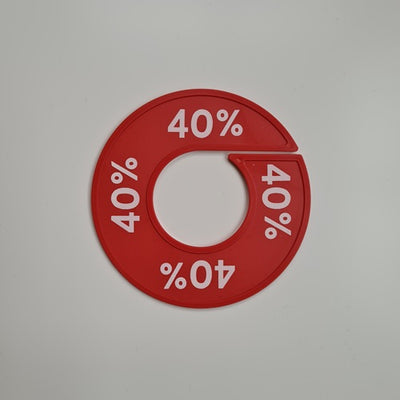 Klika - Misura anello rosso/bianco 40%