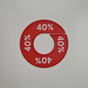 Klika - Size ring red/white 40%