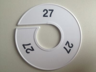 Klika - Talla anillo 11 cm blanco/negro 27