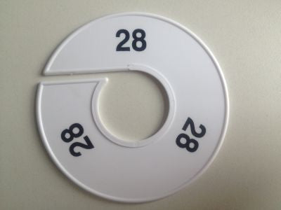 Klika - Talla anillo 11 cm blanco/negro 28