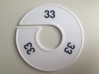 Klika -  Maatring 11cm wit/zwart 33