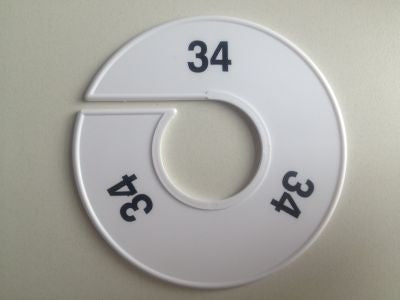 Klika - Talla anillo 11 cm blanco/negro 34