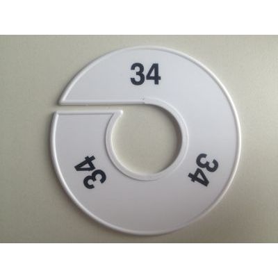 Klika - Talla anillo 11 cm blanco/negro 34