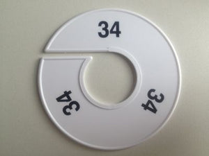Klika -  Maatring 11cm wit/zwart 34