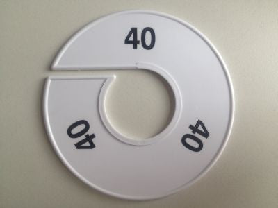 Klika - Talla anillo 11 cm blanco/negro 40