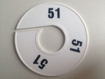 Klika -  Maatring 11 cm wit/zwart 51
