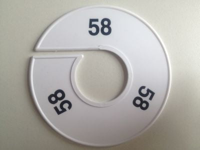 Klika - Misura anello 11 cm bianco/nero 58