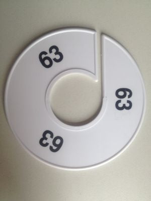 Klika -  Maatring 11 cm wit/zwart 63