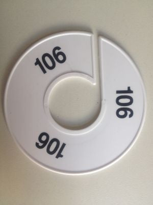 Klika -  Maatring 11 cm wit/zwart 106