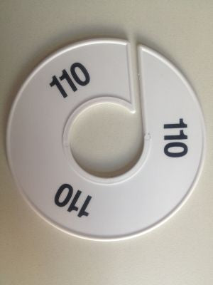 Klika -  Maatring 11 cm wit/zwart 110