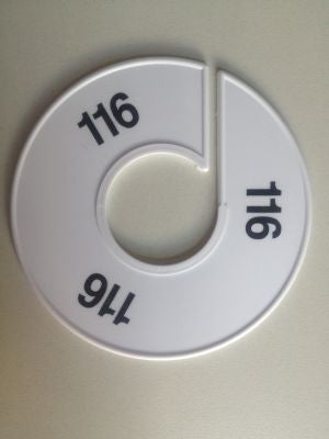 Klika -  Maatring 11 cm wit/zwart 116