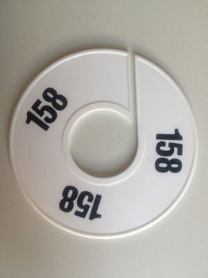 Klika -  Maatring 11 cm wit/zwart 158