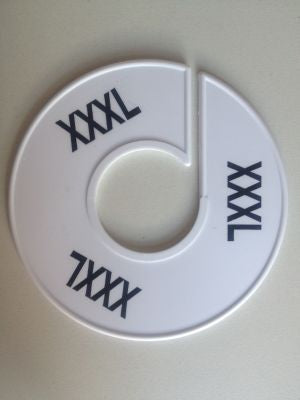 Klika -  Maatring 11 cm wit/zwart XXXL