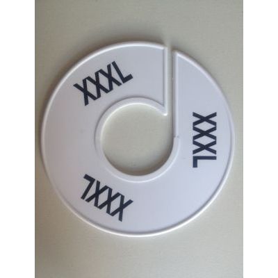 Klika -  Maatring 11 cm wit/zwart XXXL