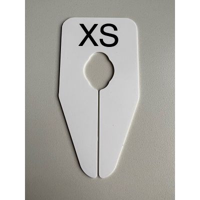 Klika - Indicatore di taglia ovale bianco/nero XS