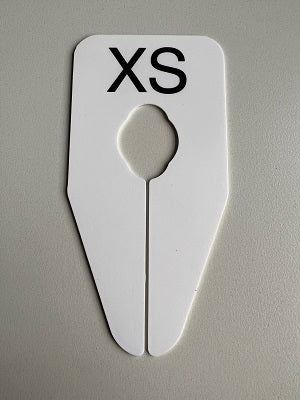 Klika - Indicador de talla ovalado blanco/negro XS