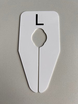 Klika - Indicatore di taglia ovale bianco/nero L