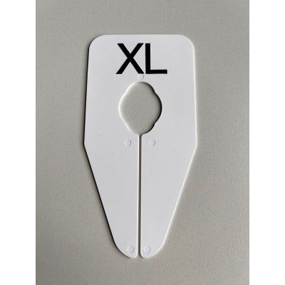 Klika - Indicatore di taglia ovale bianco/nero XXL