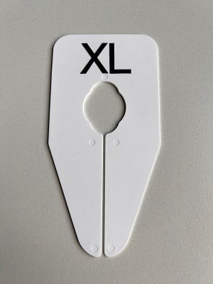 Klika -  Maataanduider ovaal wit/zwart XXL