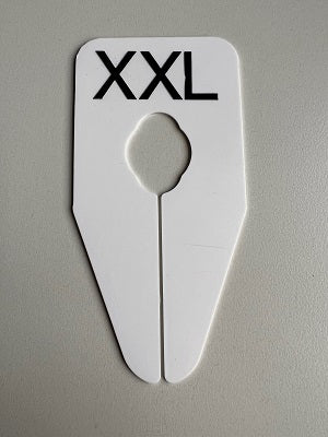 Klika - Indicatore di taglia ovale bianco/nero XXL