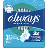 Always - Serviettes hygiéniques Ultra Day Normal, pack de 13 pièces