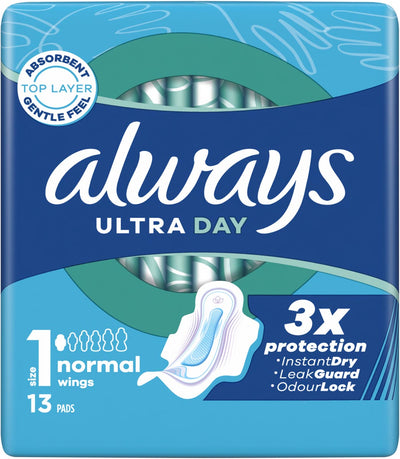 Always - Ultra Day sanitary towels Normal, pack of 13 pieces