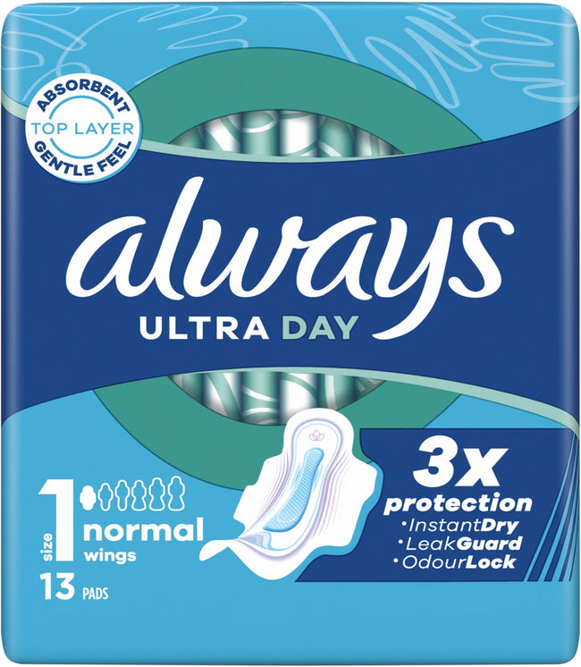 Always - Assorbenti Ultra Day Normale, confezione da 13 pezzi