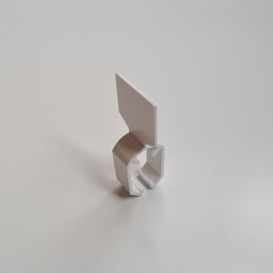 Klika -  Maataanduider met klem wit blanco 80 stuks