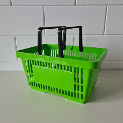 Klika - Panier de courses vert CLAIR 2 mains 22 litres