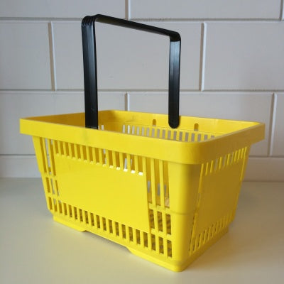 Klika - Panier de magasinage jaune 1 poignée 22 litres - 20 pièces