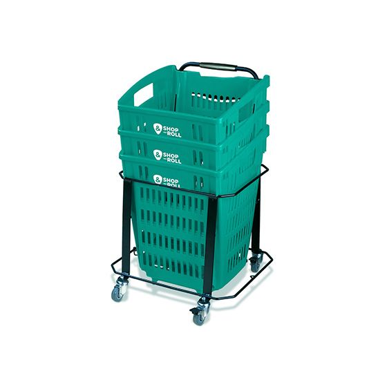 Klika -  Winkelmand 52L Shop Roll zwart BIG 4 stuks
