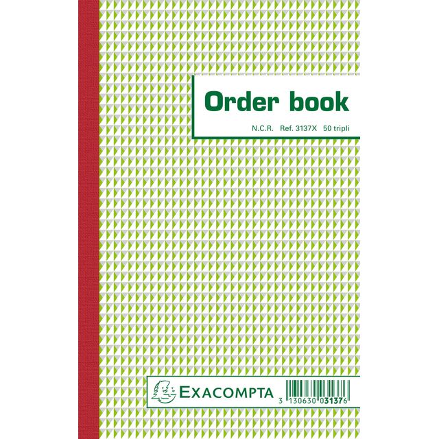Exacompta -  Orderboek 210x135mm 50x3vel lijn | 10 stuks