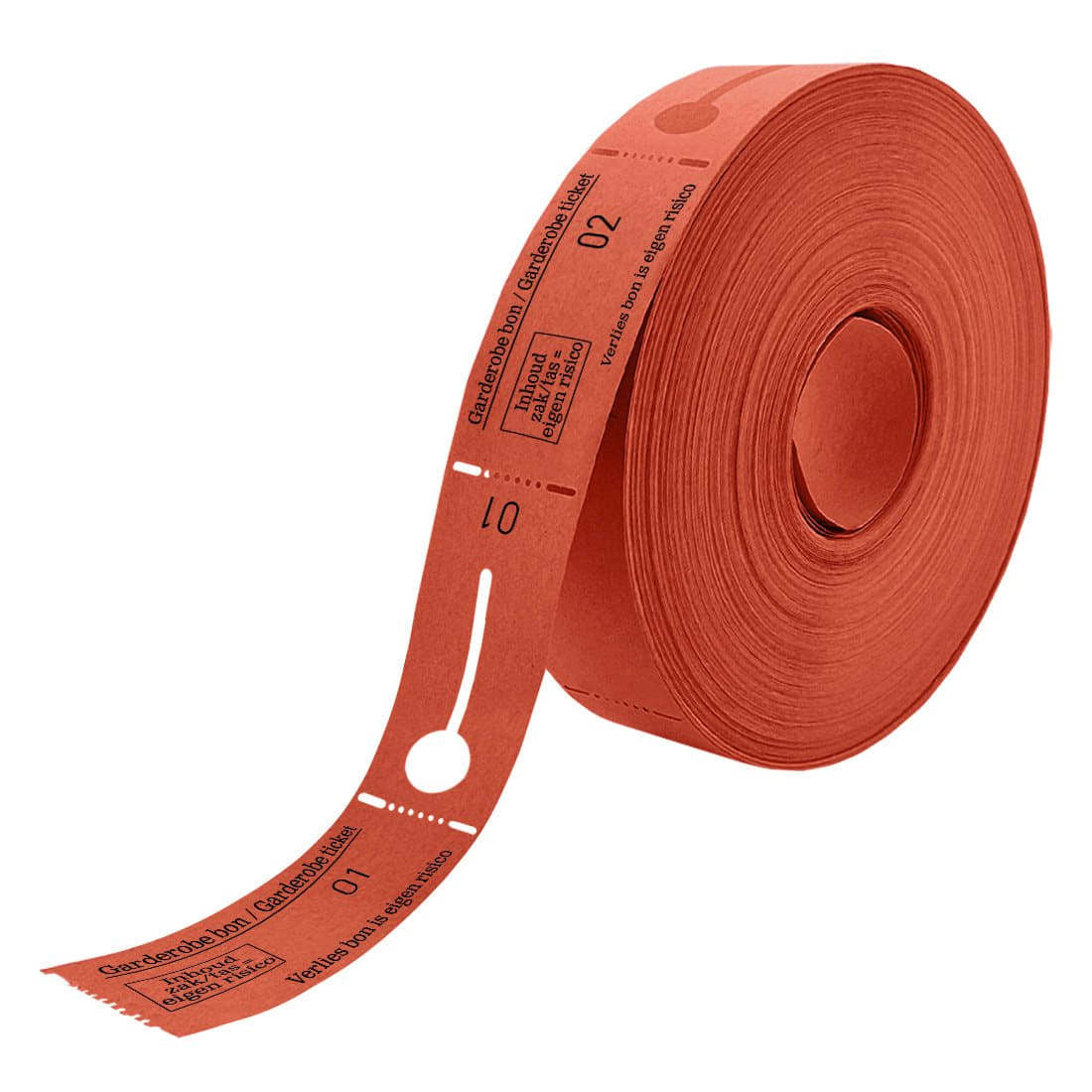 Combicraft - Chèques garde-robe numérotés de 1 à 500 rouge 500 pièces