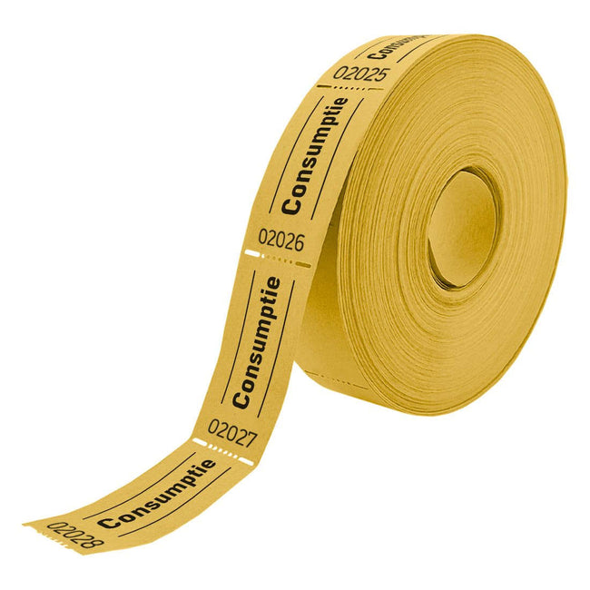 Combicraft -  Consumptiebon  57x30mm 2zijdig gl 2x1000