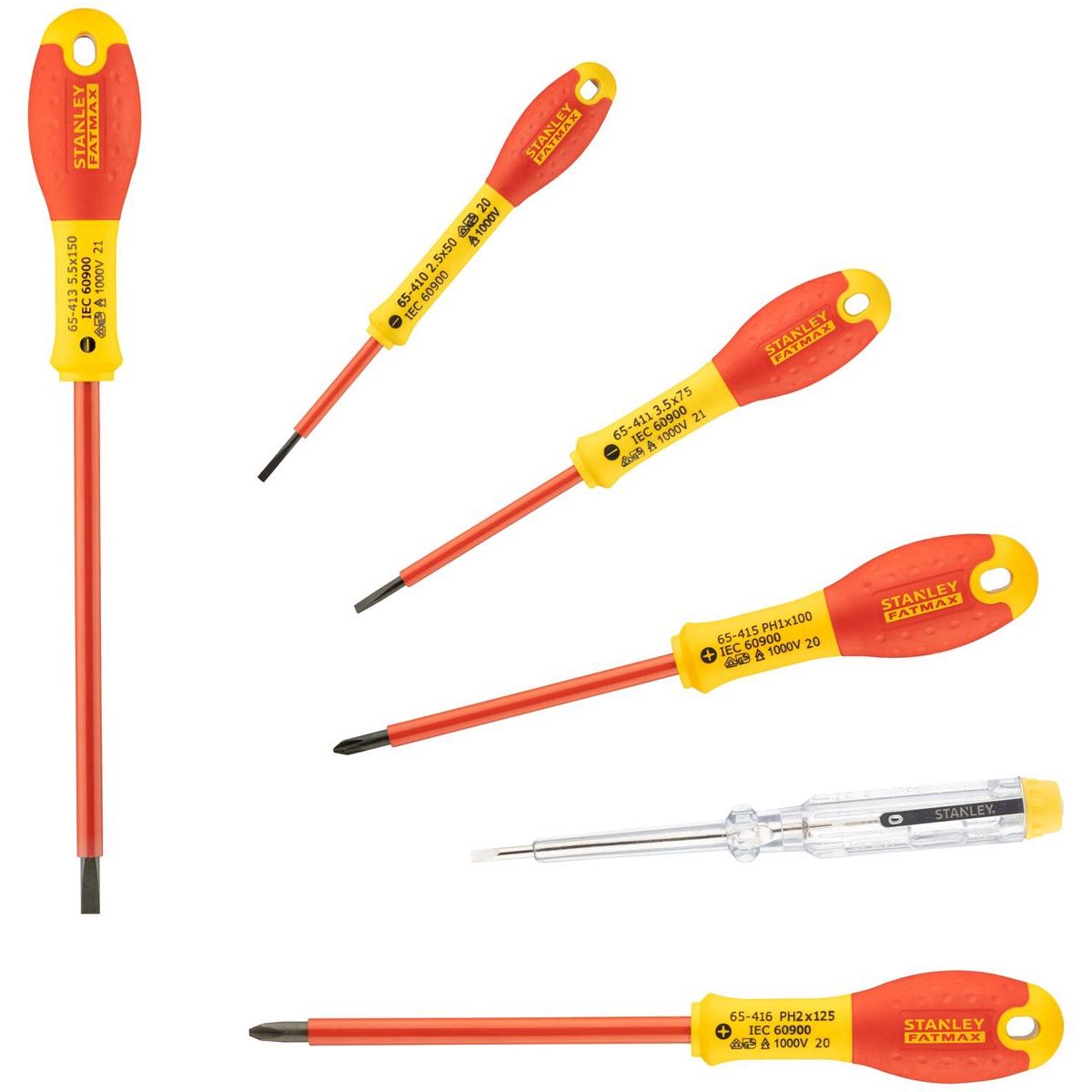 Stanley - Juego de destornilladores Fatmax, 6 piezas