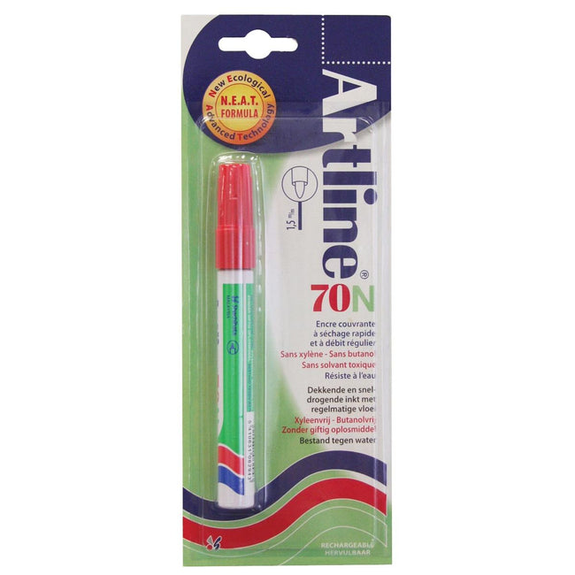 Artline - Permanent marker 70N red, on blister