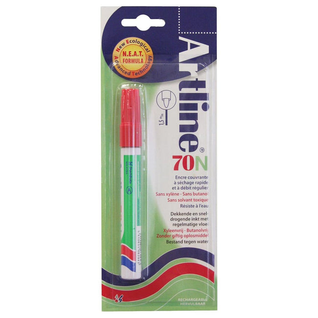 Artline - Marker permanent 70n rouge, sur blister