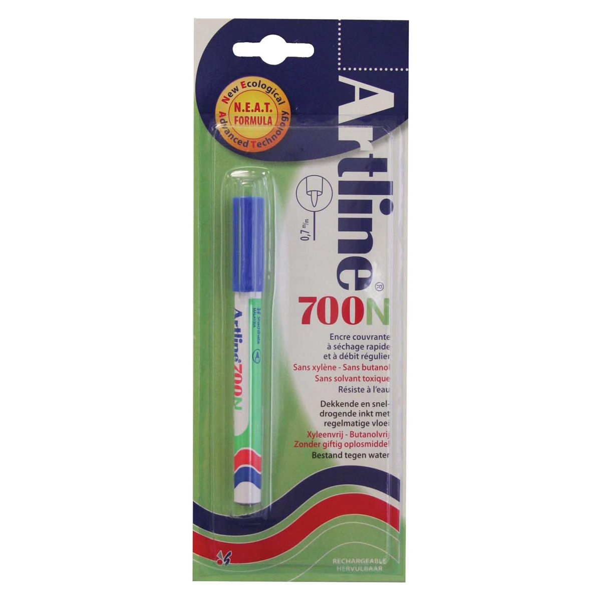 Artline - Permanent marker 700N blauw, op blister