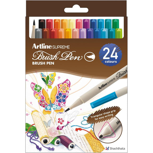 ARTLINE - BrushPen Supreme, Assorti, ensemble de 24 pièces