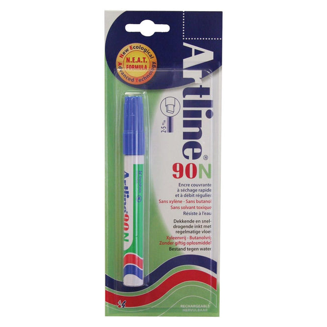 Artline - Rotulador permanente 90N azul, en blister