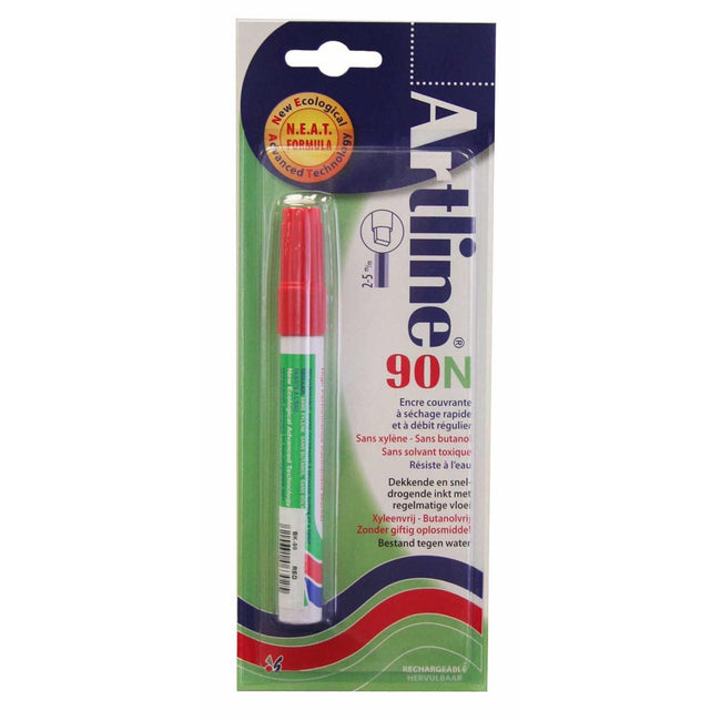 Artline - Permanent marker 90N red, on blister