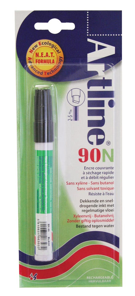 Artline -  Permanent marker 90N zwart, op blister
