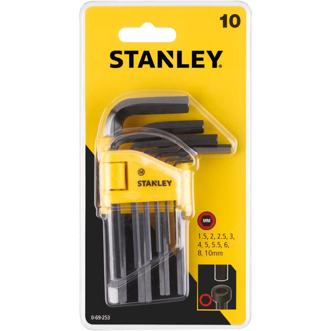 Stanley - stiftsleutelset 1,5-10 mm, set van 10 stuks