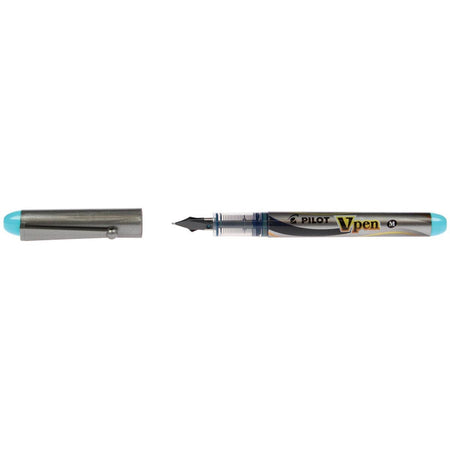 Pilot - pluma estilográfica V-Pen Plata turquesa